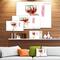 Designart - Red Wine on White Background - Contemporary Canvas Art Print